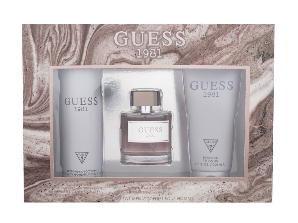 Naiste komplekt Guess 1981: EDT, 100 ml + dušigeel, 200 ml + pihustatav deodorant, 226 ml hind ja info | Parfüümid naistele | hansapost.ee