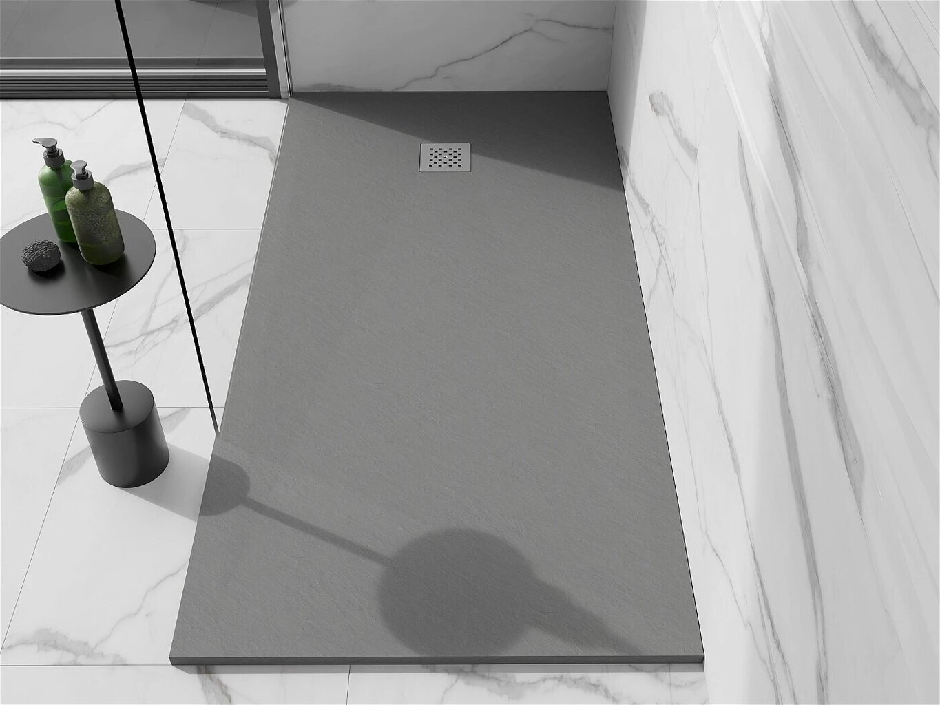 Ristkülikukujuline dušialus Mexen Stone+ sifooniga, Grey, 200x80,90,100 cm hind ja info | Dušialused | hansapost.ee