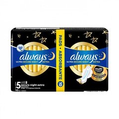 Гигиенические пакеты Always Ultra Secure Night Extra, в упаковке 2 х 5 шт. цена и информация | Always Эротические товары | hansapost.ee