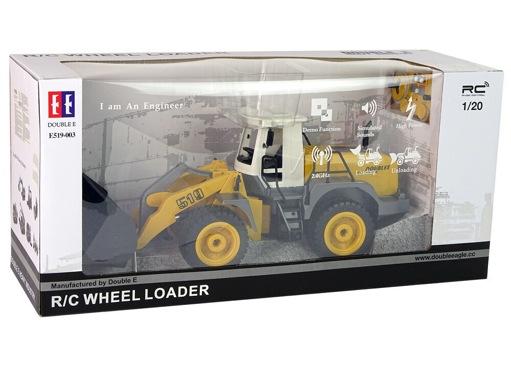 Kaugjuhitav ekskavaator R/C Wheel Loader, kollane цена и информация | Mänguasjad poistele | hansapost.ee