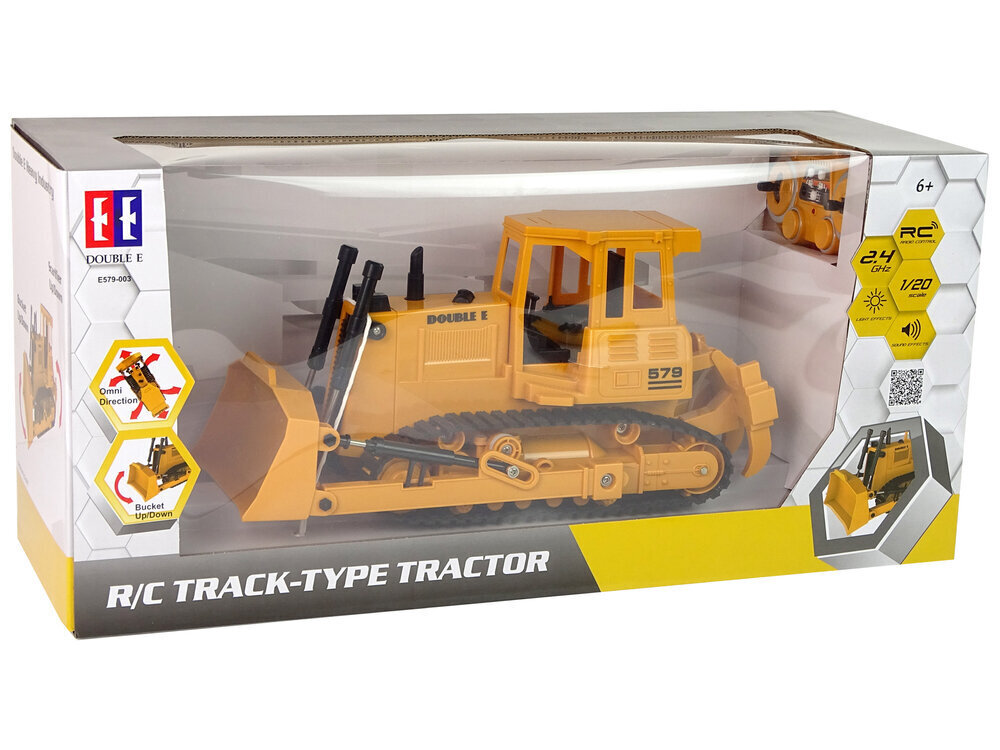 Kaugjuhitav buldooserekskavaator, R/C truck type tractor, kollane цена и информация | Mänguasjad poistele | hansapost.ee