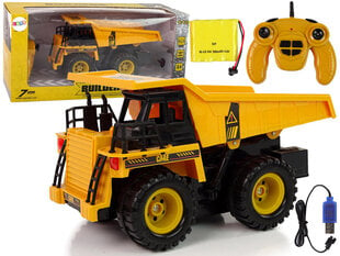 Самосвал с дистанционным управлением Builders, желтый цвет цена и информация | Игрушки для мальчиков | hansapost.ee