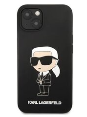 Karl Lagerfeld Liquid Silicone Ikonik NFT Case for iPhone 13 Black цена и информация | Чехлы для телефонов | hansapost.ee