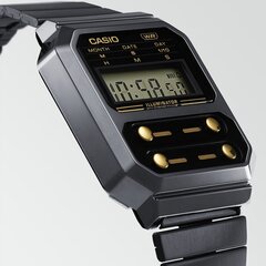 Удобные часы на каждый день от Casio - ваш надежный спутник и стильный аксессуар.&nbsp; Унисекс. Циферблат подсвечивается светодиодом. Цвет подсветки: зеленый. Секундомер с точностью показаний 1/100с и временем измерения 1ч. 12-ти и 24-х часовой формат времени. Батарея рассчитана на 3 года. Водонепроницаемость в соответствии с DIN 8310/ISO 2281. Браслет с регулируемой застежкой. цена и информация | Мужские часы | hansapost.ee