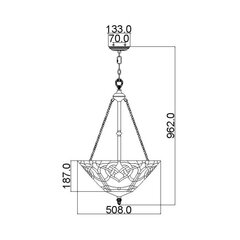 Подвесной светильник Elstead Lighting Cambridge QZ-CAMBRIDGE-P цена и информация | Потолочный светильник, 38 x 38 x 24 см | hansapost.ee