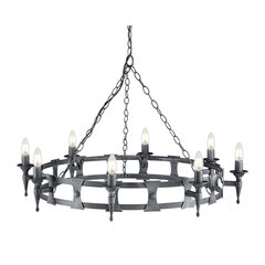 Rippvalgusti Elstead Lighting Saxon SAX8-BLK-SIL hind ja info | Rippvalgustid | hansapost.ee