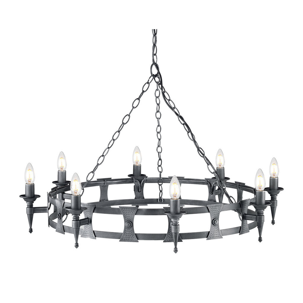 Rippvalgusti Elstead Lighting Saxon SAX8-BLK-SIL hind ja info | Rippvalgustid | hansapost.ee