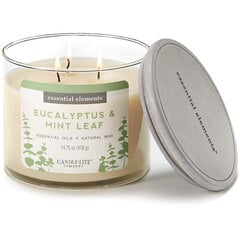 Candle-Lite lõhnaküünal kaanega Eucalyptus & Mint Leaf, 418 g hind ja info | Küünlad, küünlajalad | hansapost.ee