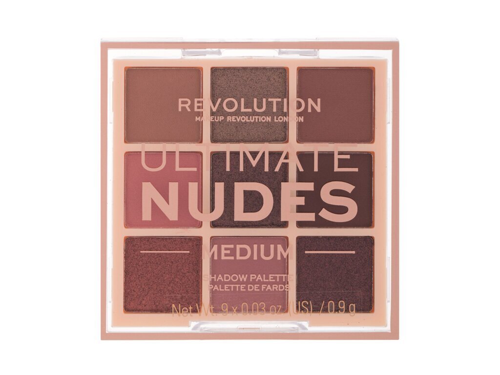 Makeup Revolution Ultimate Nudes Eyeshadow Palette 8.1 g Medium цена и информация | Lauvärvid, ripsmetušid ja silmapliiatsid | hansapost.ee