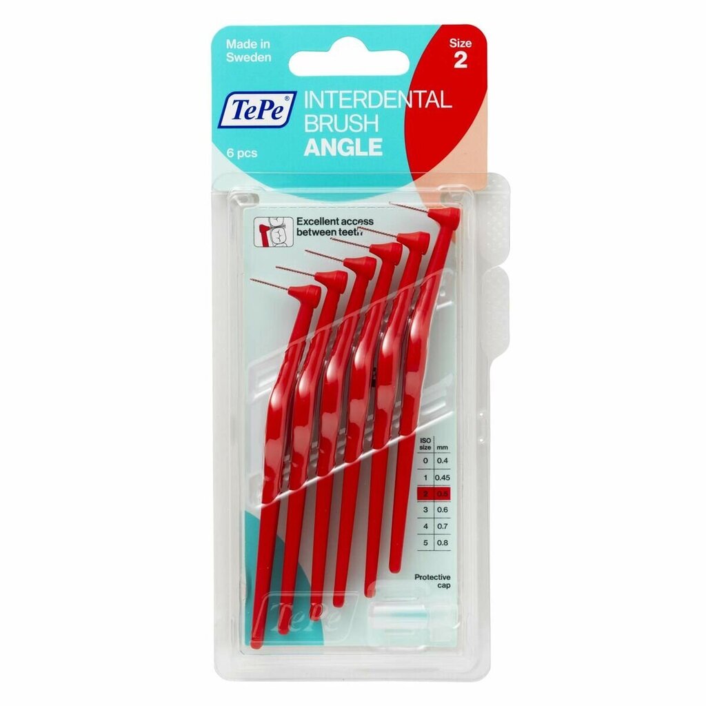 TePe Angle Interdental Brush 6 Pcs 6.0ks 0.5 mm цена и информация | Hambaharjad, hampapastad ja suuloputusvedelikud | hansapost.ee