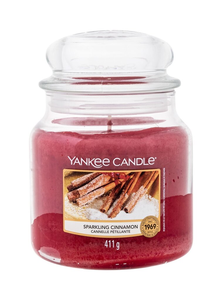 Lõhnaküünal Yankee Candle Sparkling Cinnamon 411 g цена и информация | Küünlad, küünlajalad | hansapost.ee