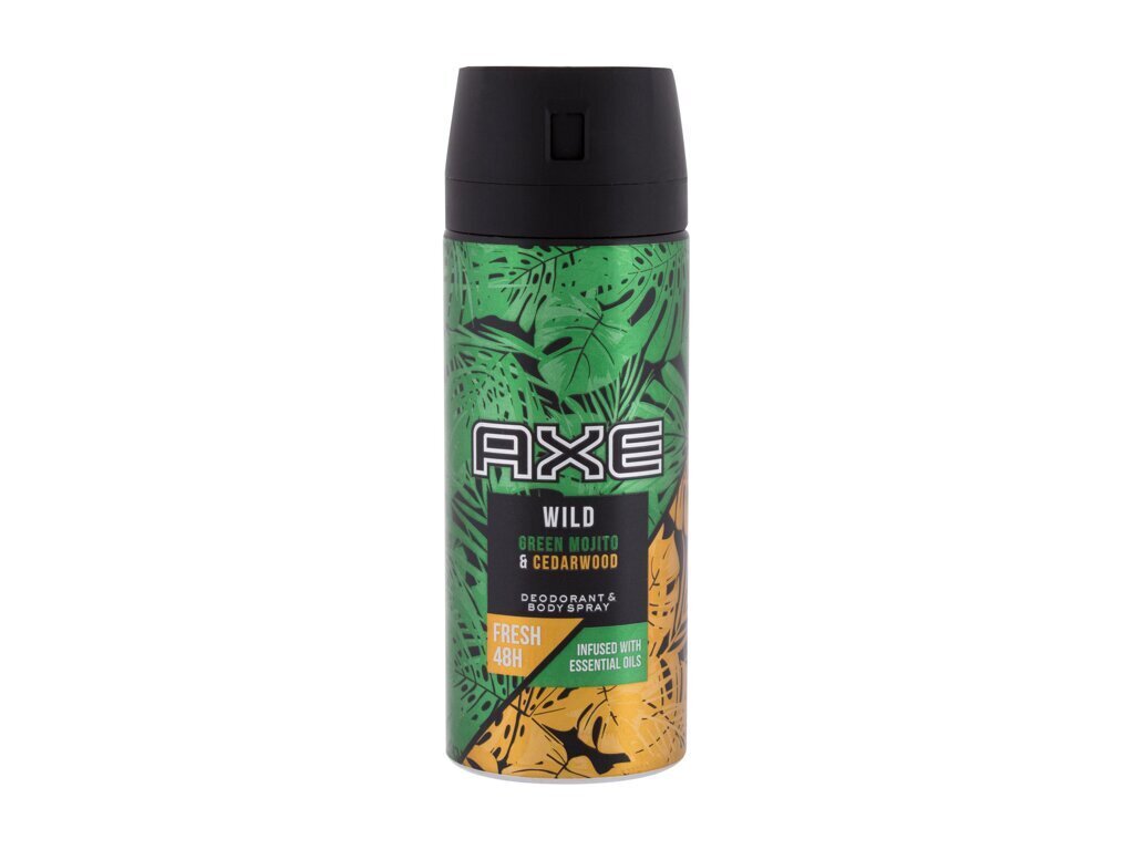 Axe Wild Green Mojito & Cedarwood Deospray - Body spray for men 150ml цена и информация | Dušigeelid ja deodorandid meestele | hansapost.ee