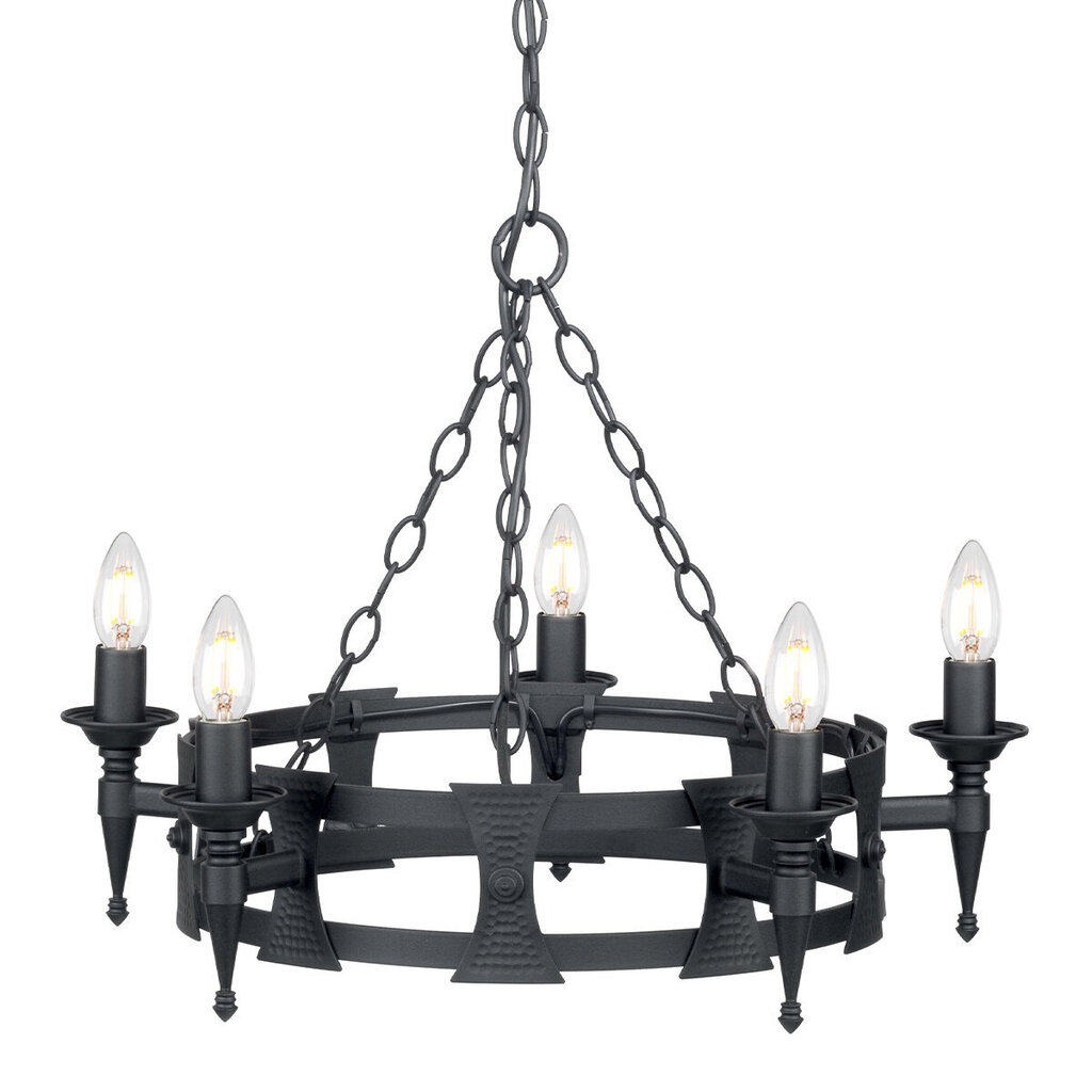 Rippvalgusti Elstead Lighting Saxon SAX5-BLK цена и информация | Rippvalgustid | hansapost.ee