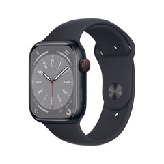 Смарт-часы Apple Watch Series 8 GPS + Cellular 45 мм, алюминиевый корпус Midnight, ремешок Midnight Sport Band - MNK43EL/A цена и информация | Смарт-часы (smartwatch) | hansapost.ee