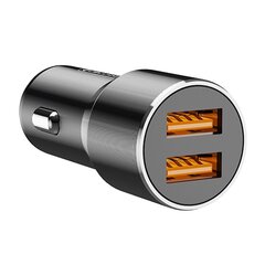 Jellico F9 36W kompaktne auto DC 12-24V topelt 18W USB pesa 3.1A adaptiivne kiirlaadija must hind ja info | Laadijad mobiiltelefonidele | hansapost.ee