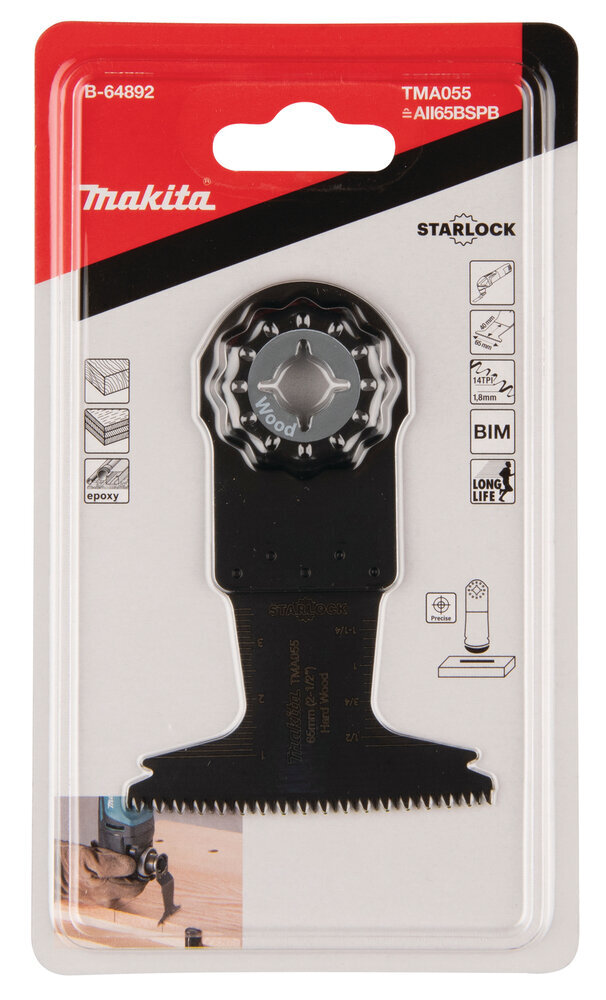 MULTITOOL ristlõikamise saetera 65mm B-64892 Makita hind ja info | Käsitööriistad | hansapost.ee