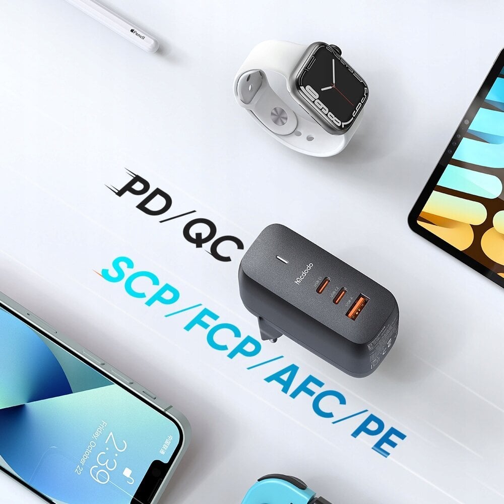 Sülearvuti, mobiiltelefoni laadija, Mcdodo GaN 3.0 Kiirlaadimine, USB-C PD USB-A 65W CH-0291 цена и информация | Auto akulaadijad | hansapost.ee