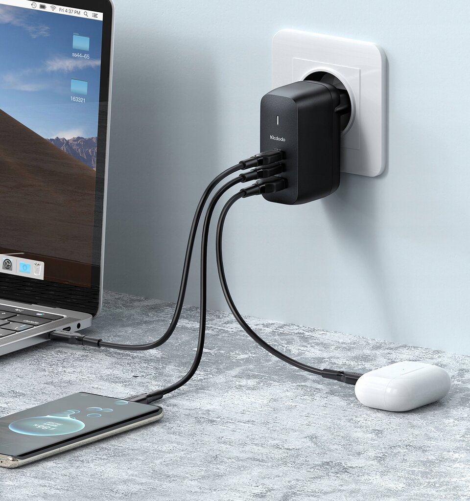 Sülearvuti, mobiiltelefoni laadija, Mcdodo GaN 3.0 Kiirlaadimine, USB-C PD USB-A 65W CH-0291 цена и информация | Auto akulaadijad | hansapost.ee