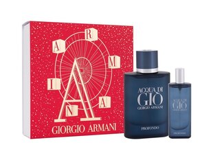 Набор для мужчин Giorgio Armani Acqua Di Giò Profondo: EDP 75 мл + EDP 15 мл цена и информация | Мужские духи | hansapost.ee