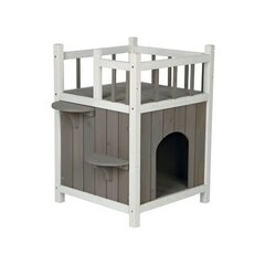Деревянный домик для кошек с балконом Trixie Natura, 45 × 45 × 65 см цена и информация | Лежаки, домики | hansapost.ee
