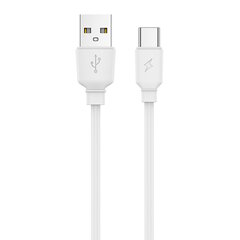 Jellico B15 vastupidav-pehme universaalne USB-C-USB-andmeside ja kiire 3,1A laadijakaabel, 1 m, valge цена и информация | Кабели и провода | hansapost.ee