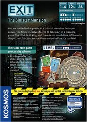 Побег - Стратегическая игра The Sinister Mansion цена и информация | Настольные игры | hansapost.ee