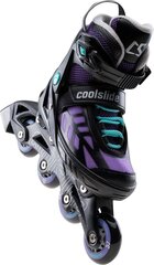 Роликовые коньки регулируемого размера CoolSlide Wonton YG, размер 40-43, черный/фиолетовый цвет цена и информация | Ролики | hansapost.ee