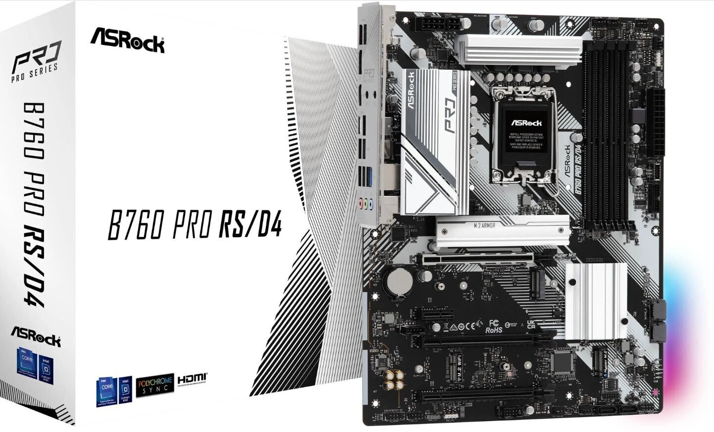 ASRock B760 Pro RS/D4, ATX, LGA1700, DDR4 hind ja info | Emaplaadid | hansapost.ee