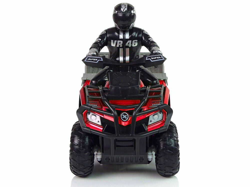 Lean toys ATV koos haagisega 1:10 Off-Road Red 2.4G hind ja info | Mänguasjad poistele | hansapost.ee