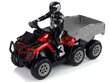 Lean toys ATV koos haagisega 1:10 Off-Road Red 2.4G hind ja info | Mänguasjad poistele | hansapost.ee