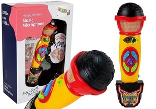 Kollast ja musta värvi karaokemikrofon Lean toys hind ja info | Beebide mänguasjad | hansapost.ee