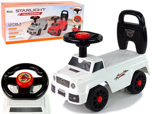 Pealeistutav auto Lean Toys QX-5500-2 koos seljatoega, White price and information | Toys for babies | hansapost.ee