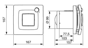 Ventilaator Soler&Palau Silent Dual 100 liikumis- ja niiskusanduriga, 5210640600 цена и информация | Вентиляторы для ванной | hansapost.ee