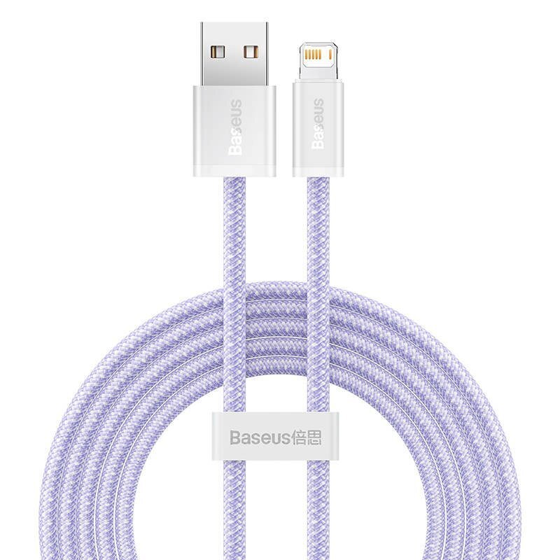 USB cable for Lightning Baseus Dynamic 2 Series, 2.4A, 2m (purple) цена и информация | Mobiiltelefonide kaablid | hansapost.ee