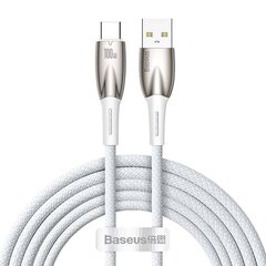 USB-кабель для USB-C серии Baseus Glimmer, 100 Вт, 2 м (белый) цена и информация | Кабели для телефонов | hansapost.ee