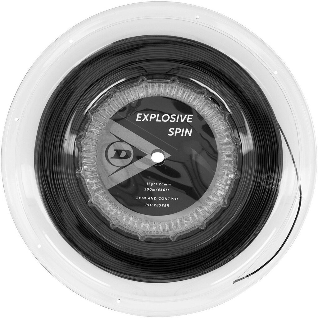 Tennise keel DUNLOP Explosive Spin 1,25mm 200m Black hind ja info | Välitennise tooted | hansapost.ee