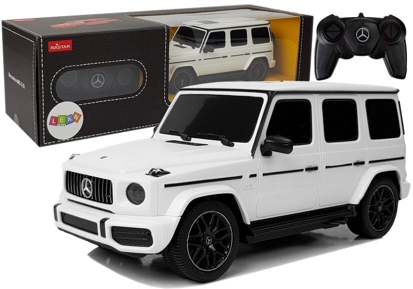 Lean toys Auto Mercedes AMG G63 RC R/C 1:24 Valge 2,4 G price and information | Mänguasjad poistele | hansapost.ee