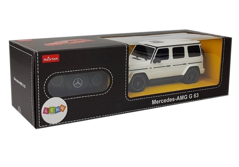 Lean toys Auto Mercedes AMG G63 RC R/C 1:24 Valge 2,4 G цена и информация | Mänguasjad poistele | hansapost.ee