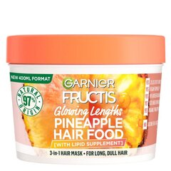 Toitev juuksemask pikkadele, tuhmidele juustele Garnier Fructis Hair Food Pineapple Mask, 400 ml hind ja info | Garnier Juuksehooldus | hansapost.ee