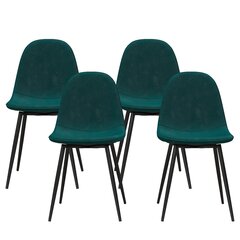 Набор из 4-х обеденных стульев Calvin, зеленый цвет цена и информация | Стулья для кухни и столовой | hansapost.ee