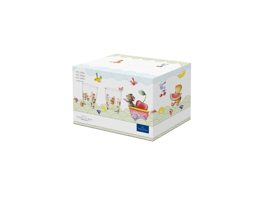 Villeroy & Boch klaas 200ml Hungry as a Bear 2 tk цена и информация | Klaasid, kruusid ja kannud | hansapost.ee