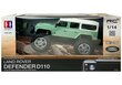 RC-auto Land Rover Defender D110 R/C Green 7,5 km/h 1:14 2,4G, roheline цена и информация | Mänguasjad poistele | hansapost.ee