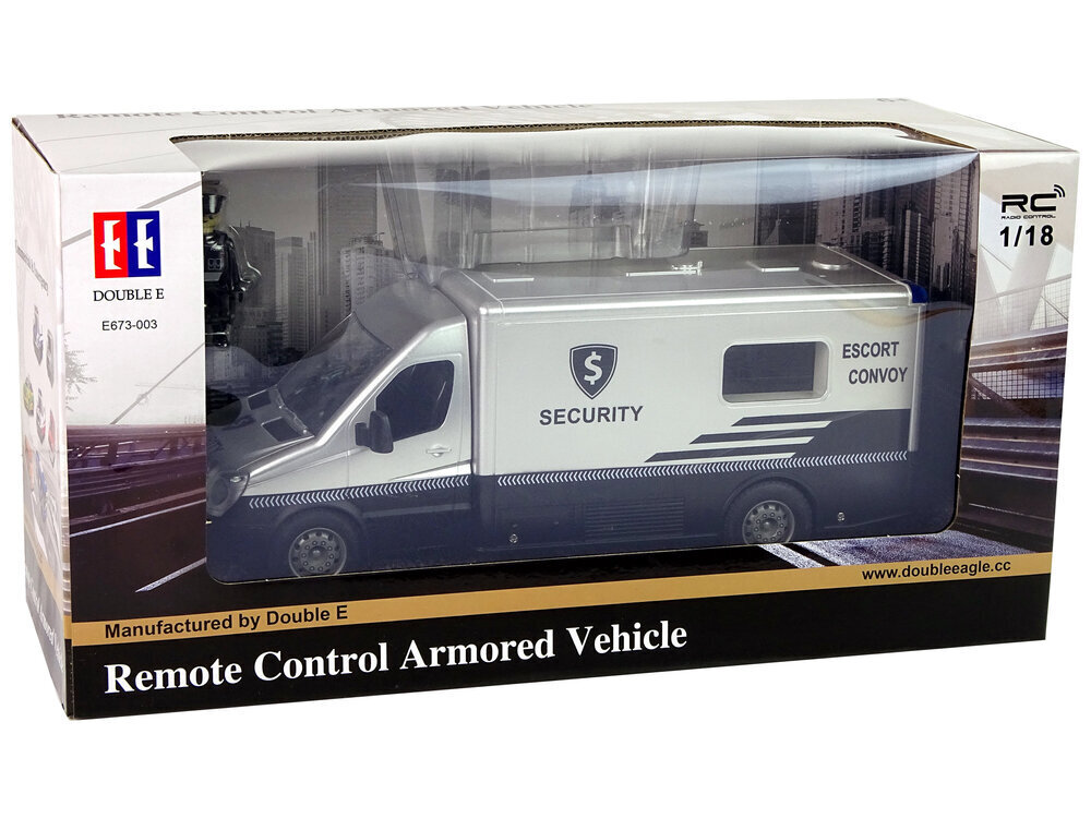 Kaugjuhitav turvasõiduk mõõtkavas 1:18 Security Convoy Bank Car + 2.4 GHz R/C hind ja info | Mänguasjad poistele | hansapost.ee