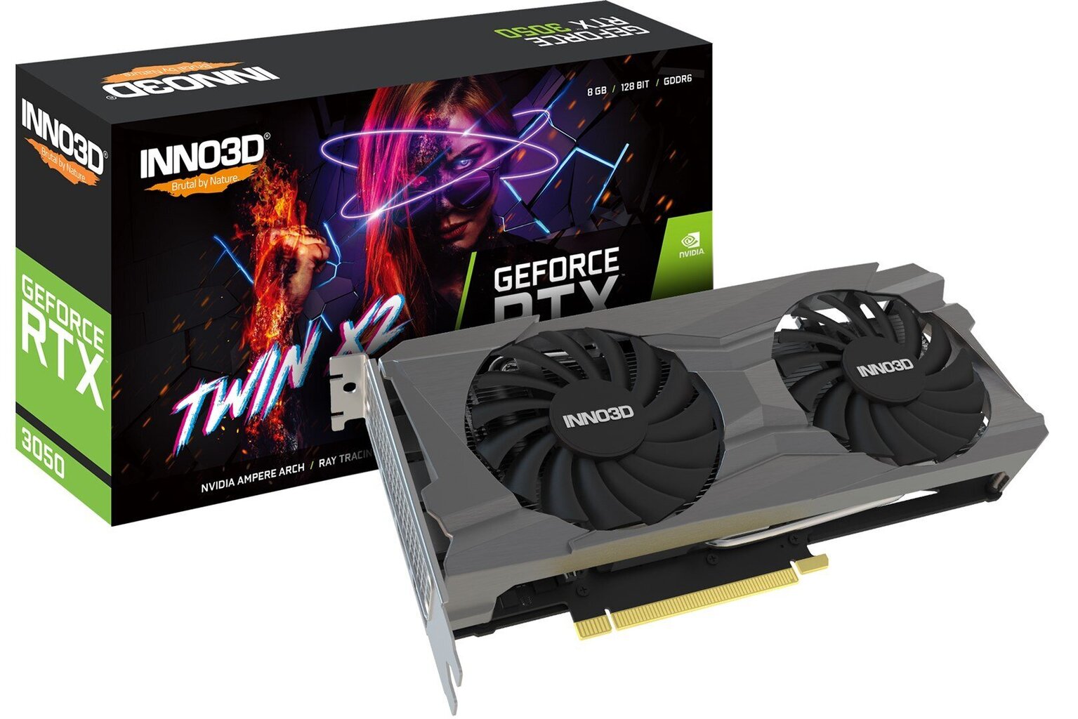 Inno3D GeForce RTX 3050 Twin X2 (N30502-08D6-1190VA42) hind ja info | Videokaardid | hansapost.ee