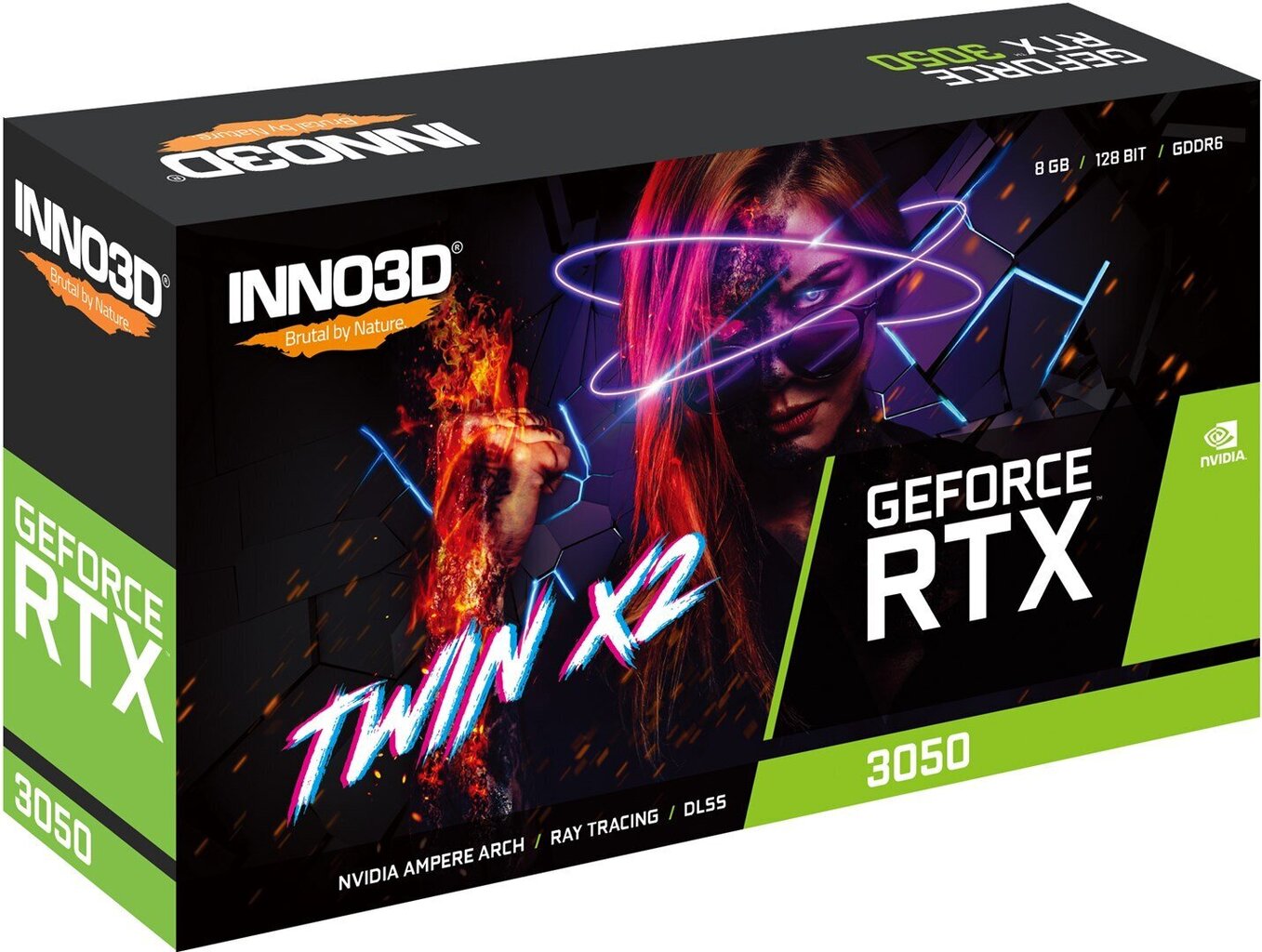 Inno3D GeForce RTX 3050 Twin X2 (N30502-08D6-1190VA42) hind ja info | Videokaardid | hansapost.ee