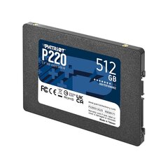 Patriot P220, 512GB (P220S512G25) цена и информация | Внутренние жёсткие диски (HDD, SSD, Hybrid) | hansapost.ee