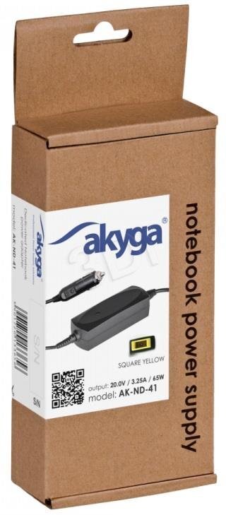 Akyga 20V, 3.25A, 65W hind ja info | Sülearvuti laadijad | hansapost.ee