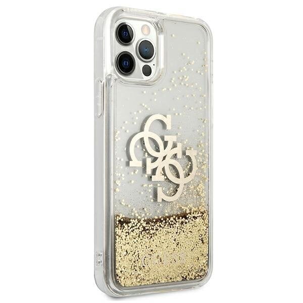 Guess GUHCP12LLG4GGO iPhone 12 Pro Max 6.7 &quot;gold / gold hardcase 4G Big Liquid Glitter цена и информация | Telefonide kaitsekaaned ja -ümbrised | hansapost.ee