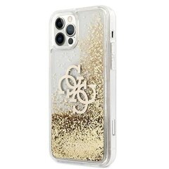 Guess GUHCP12LLG4GGO iPhone 12 Pro Max 6.7 &quot;gold / gold hardcase 4G Big Liquid Glitter цена и информация | Чехлы для телефонов | hansapost.ee