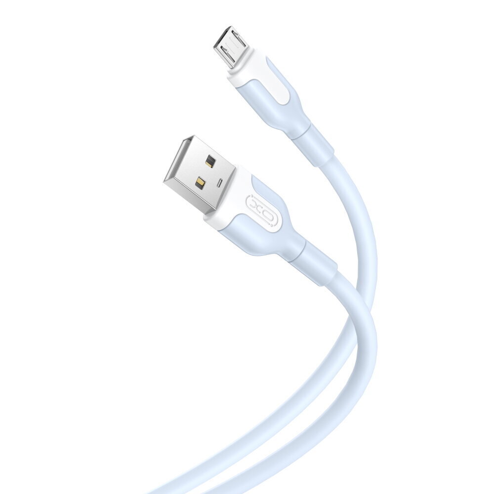 XO cable NB212 USB - microUSB 1,0 m 2,1A blue hind ja info | Juhtmed ja kaablid | hansapost.ee